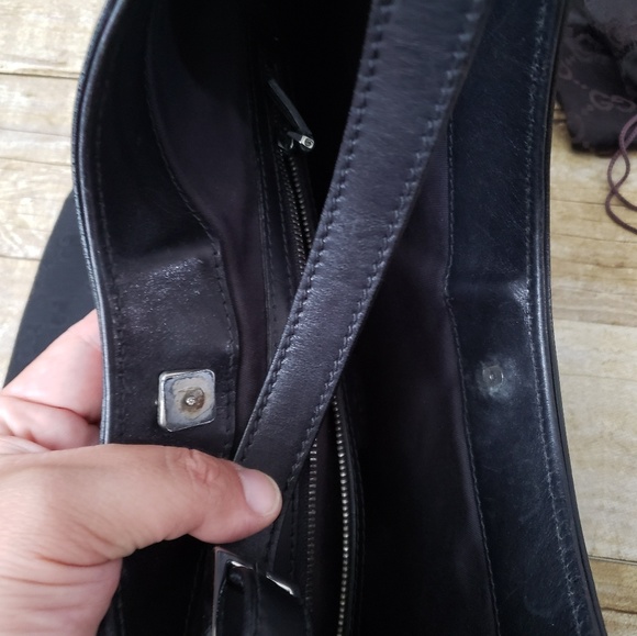 GucciGg Monogram Supreme Half MoonCrescent Shoulder Black LeatherCanvas Hobo - Picture 6 of 8